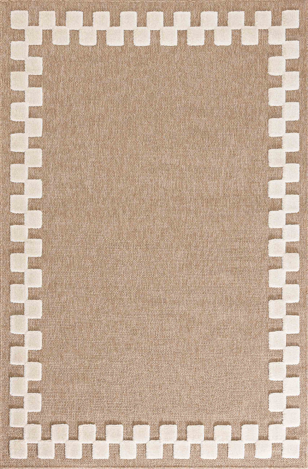 Alfombra aspecto yute - Palma - Borde de damero (Copia) PALMA