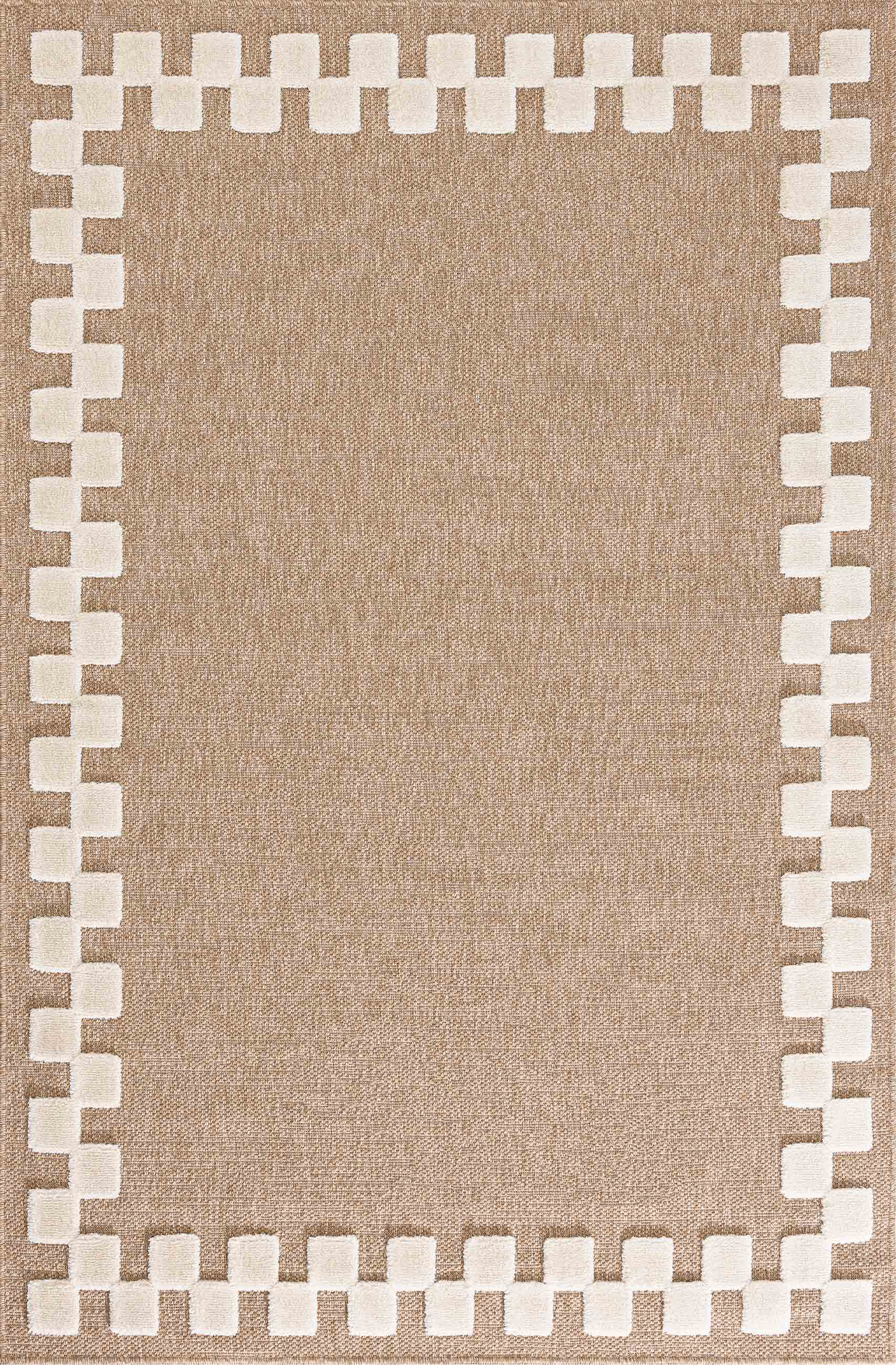 Alfombra aspecto yute - Palma - Borde de damero (Copia) PALMA