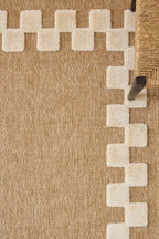 Alfombra aspecto yute - Palma - Borde de damero (Copia) PALMA