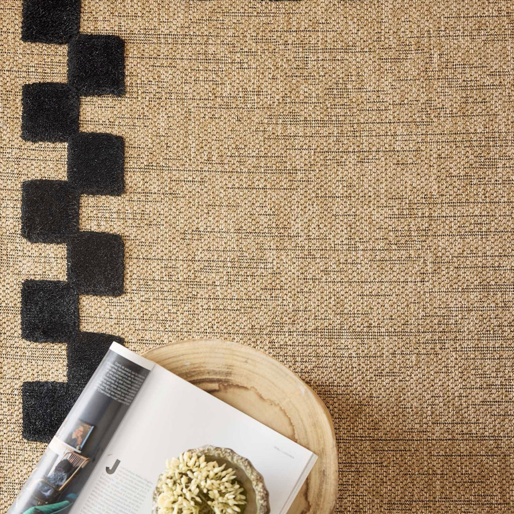 Alfombra Palma 9496 - Estampado Gráfico - Negro - Interior