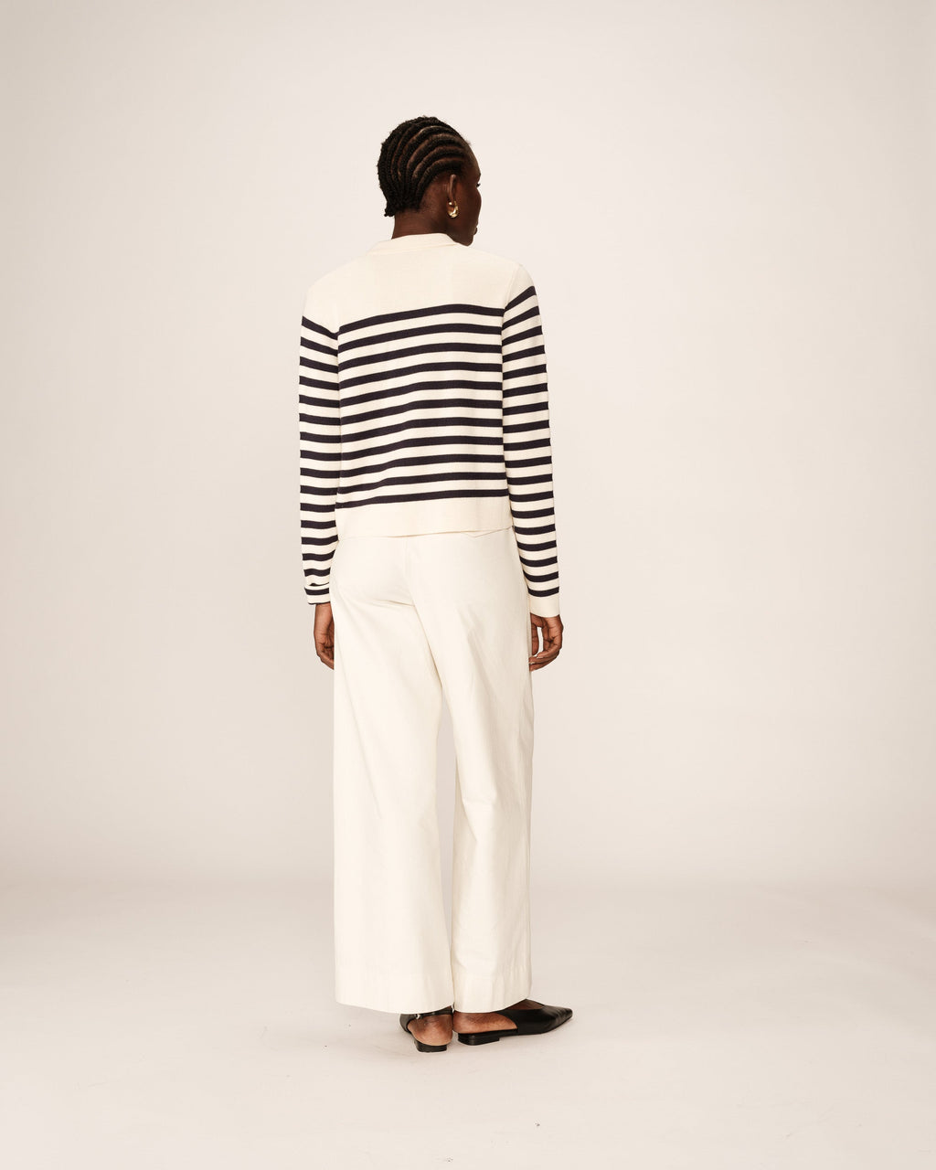 Cardigan Pam - Ecru Stripes