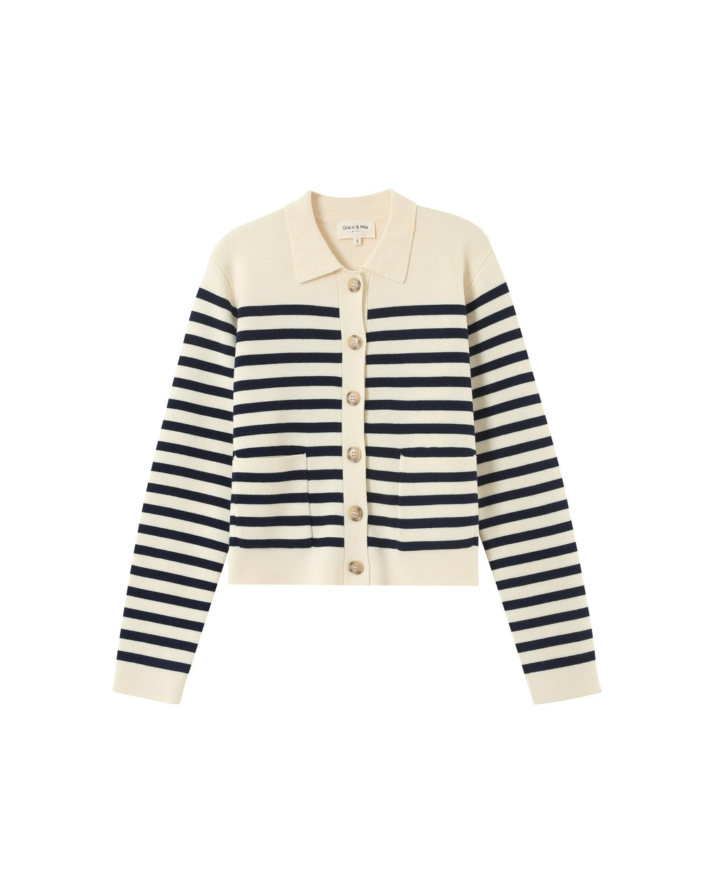 Cardigan Pam - Ecru Stripes