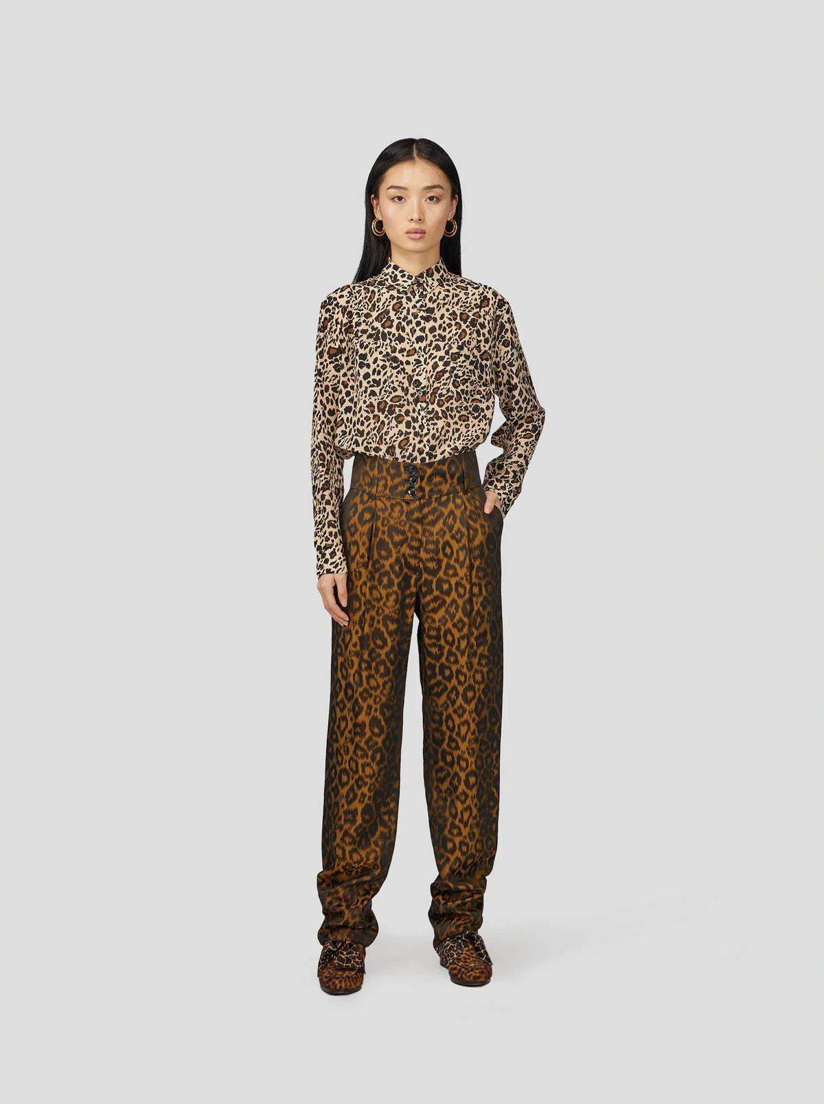 Pantalon Jojo Léopard Bronze