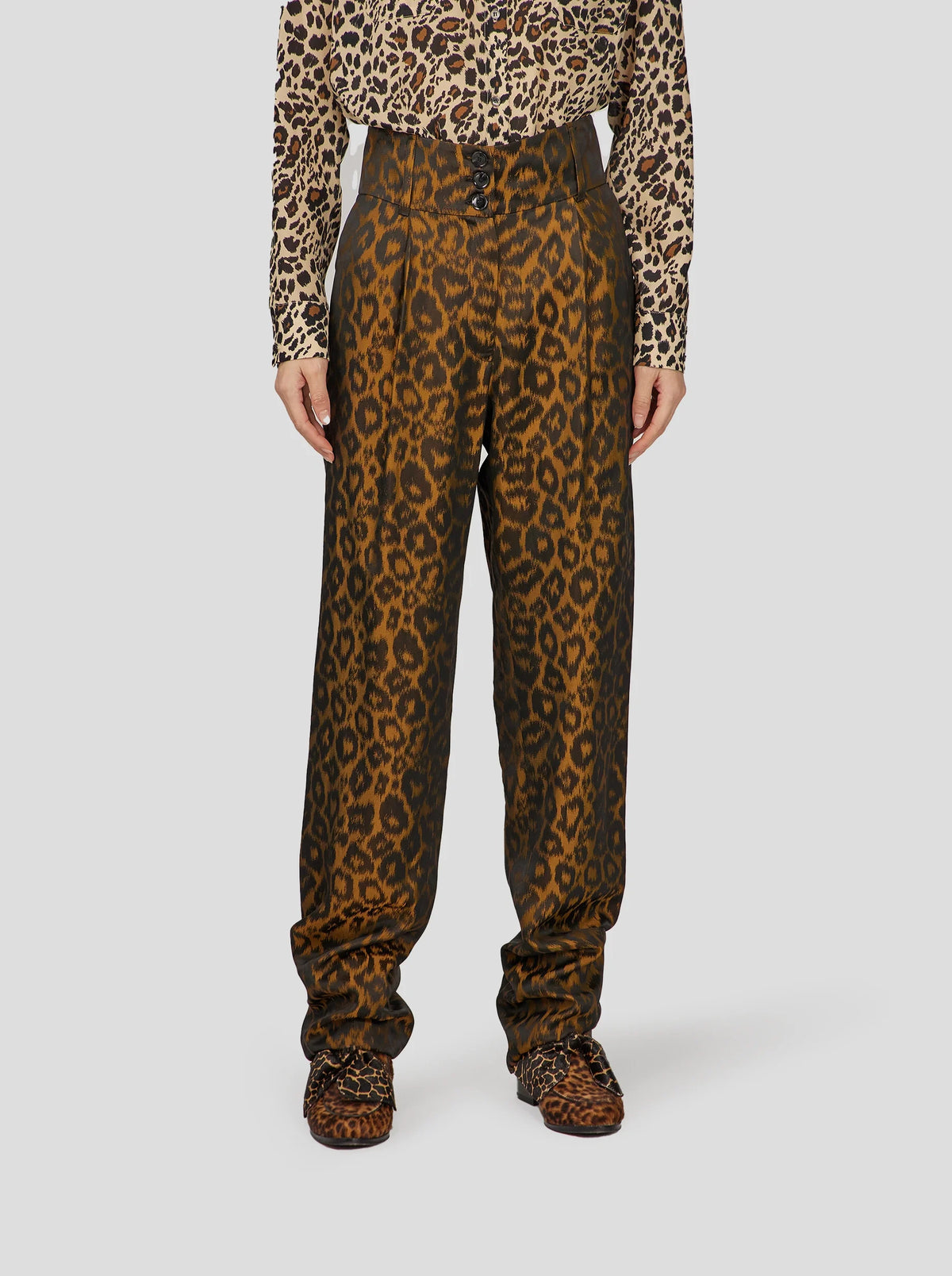 Pantalon Jojo Léopard Bronze