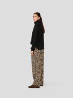 Sakis Trousers in Silky Leopard Print