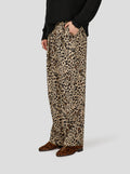 Sakis Trousers in Silky Leopard Print