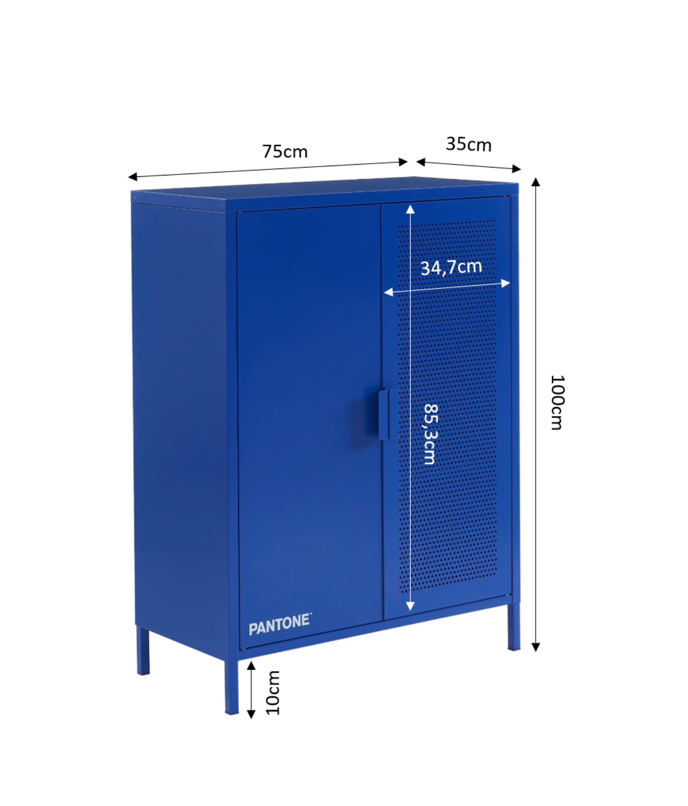 Buffet - Métal - Bleu Électrique