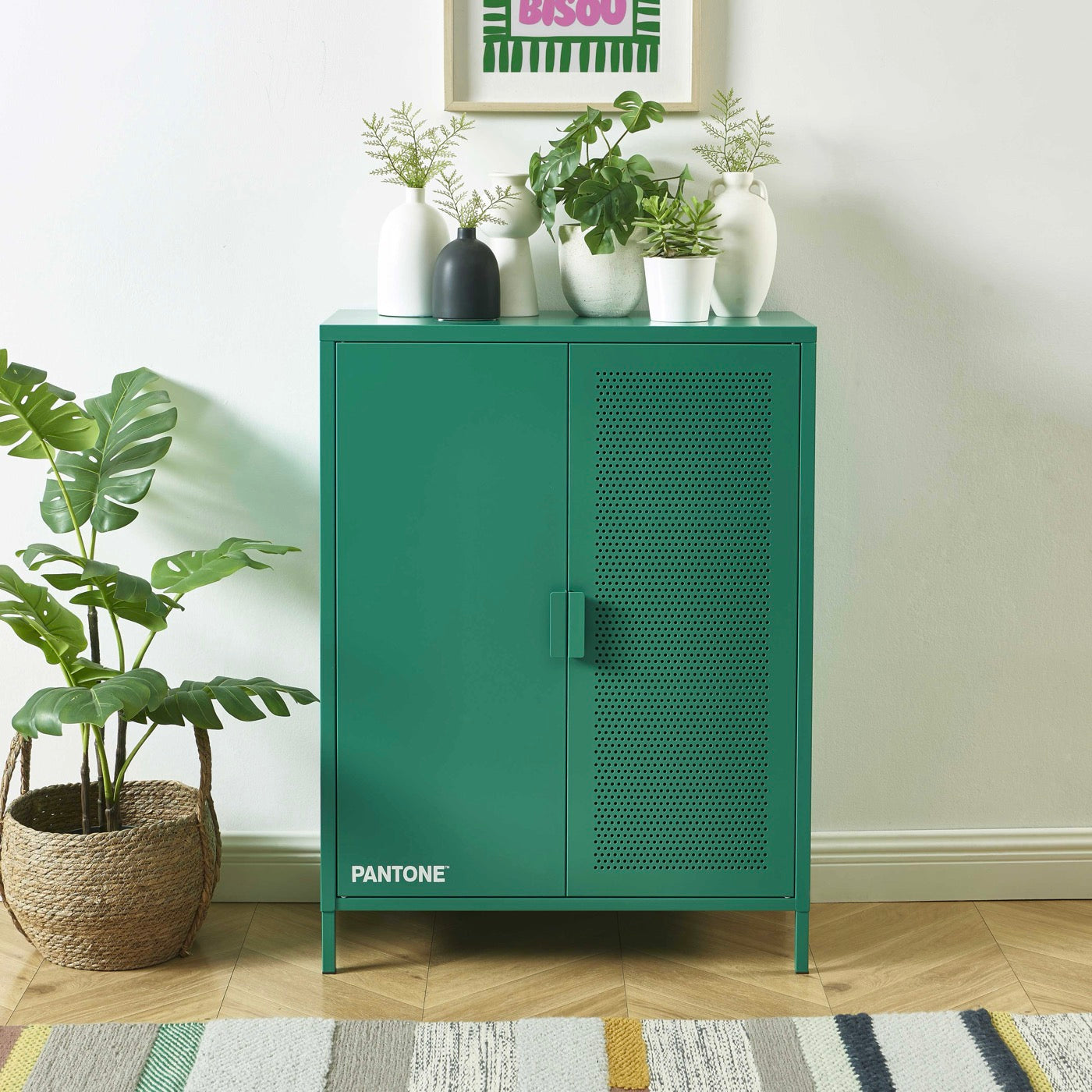 Aparador - Metal - Verde Esmeralda - 2 Puertas