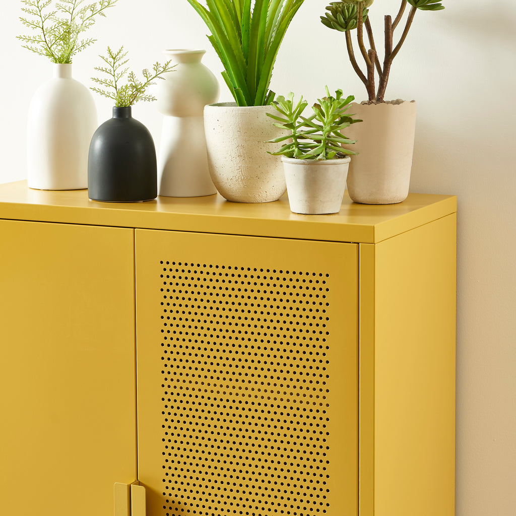 Aparador - Metal - Amarillo Mostaza