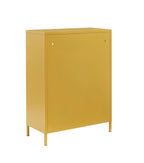 Aparador - Amarillo Mostaza - Puertas de Vidrio Estriado
