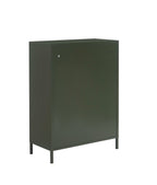 Buffet - Vert Olive Foncé - Portes En Verre Cannelé