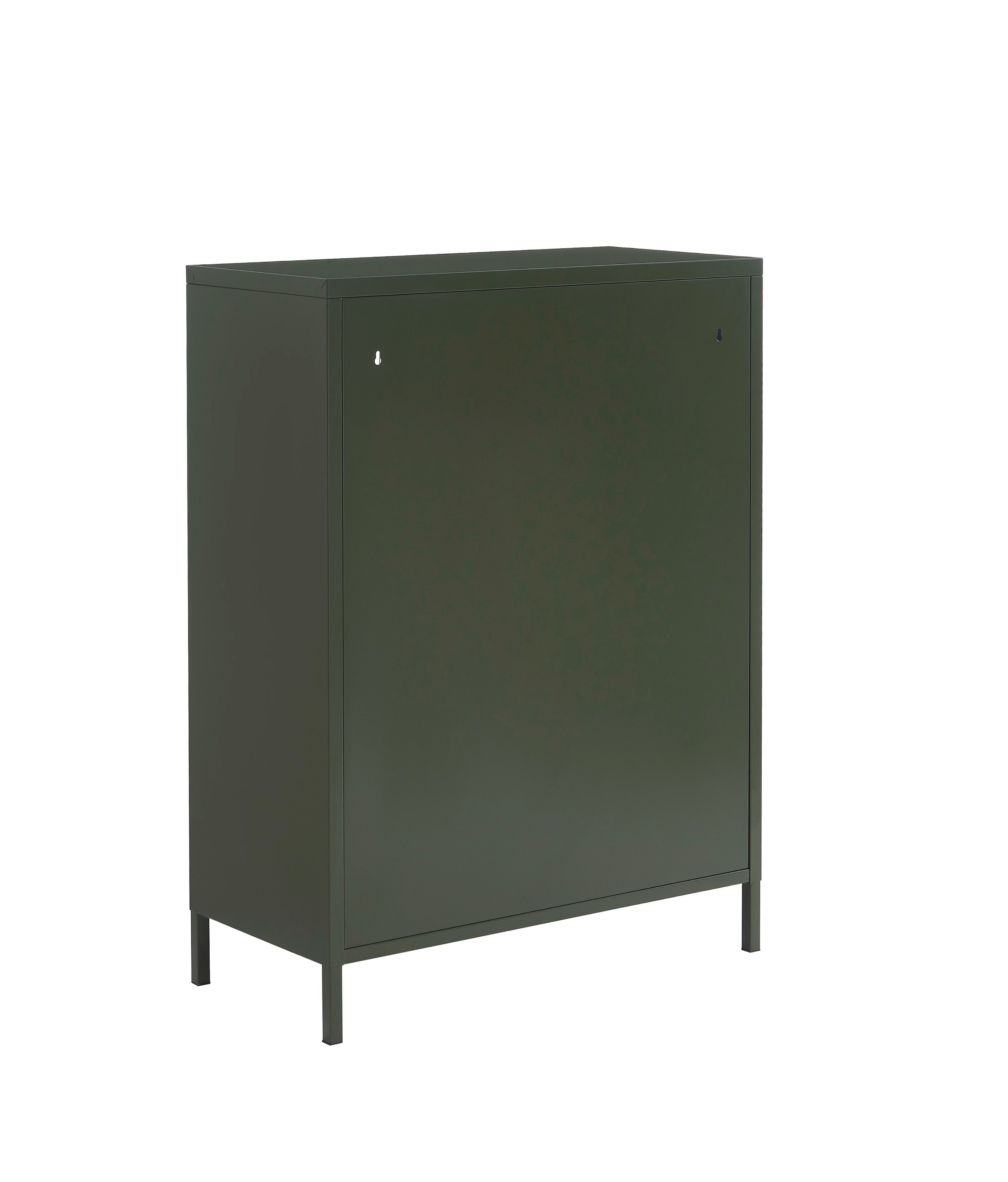 Buffet - Vert Olive Foncé - Portes En Verre Cannelé