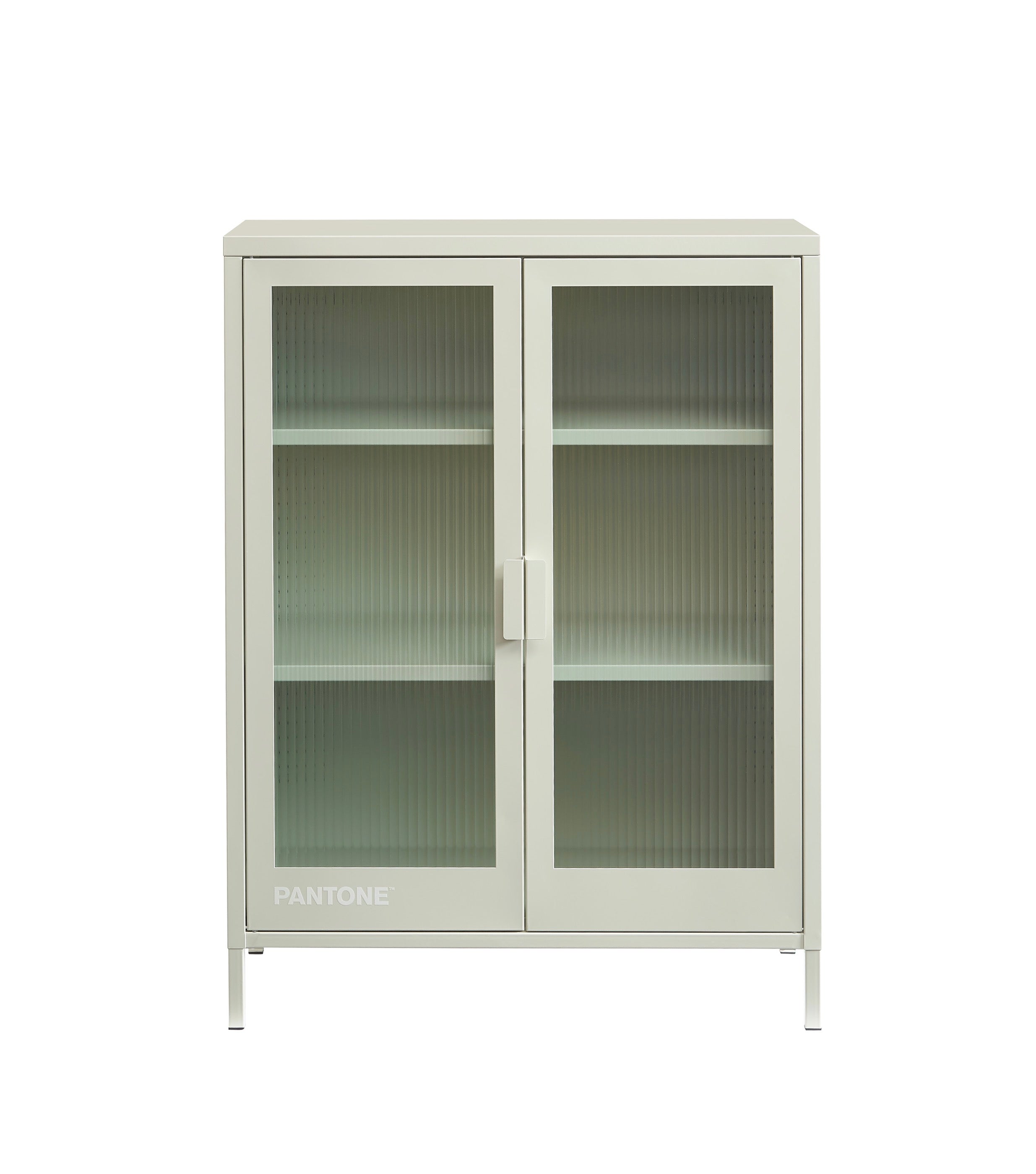 Buffet - Beige Sable - Portes En Verre Cannelé