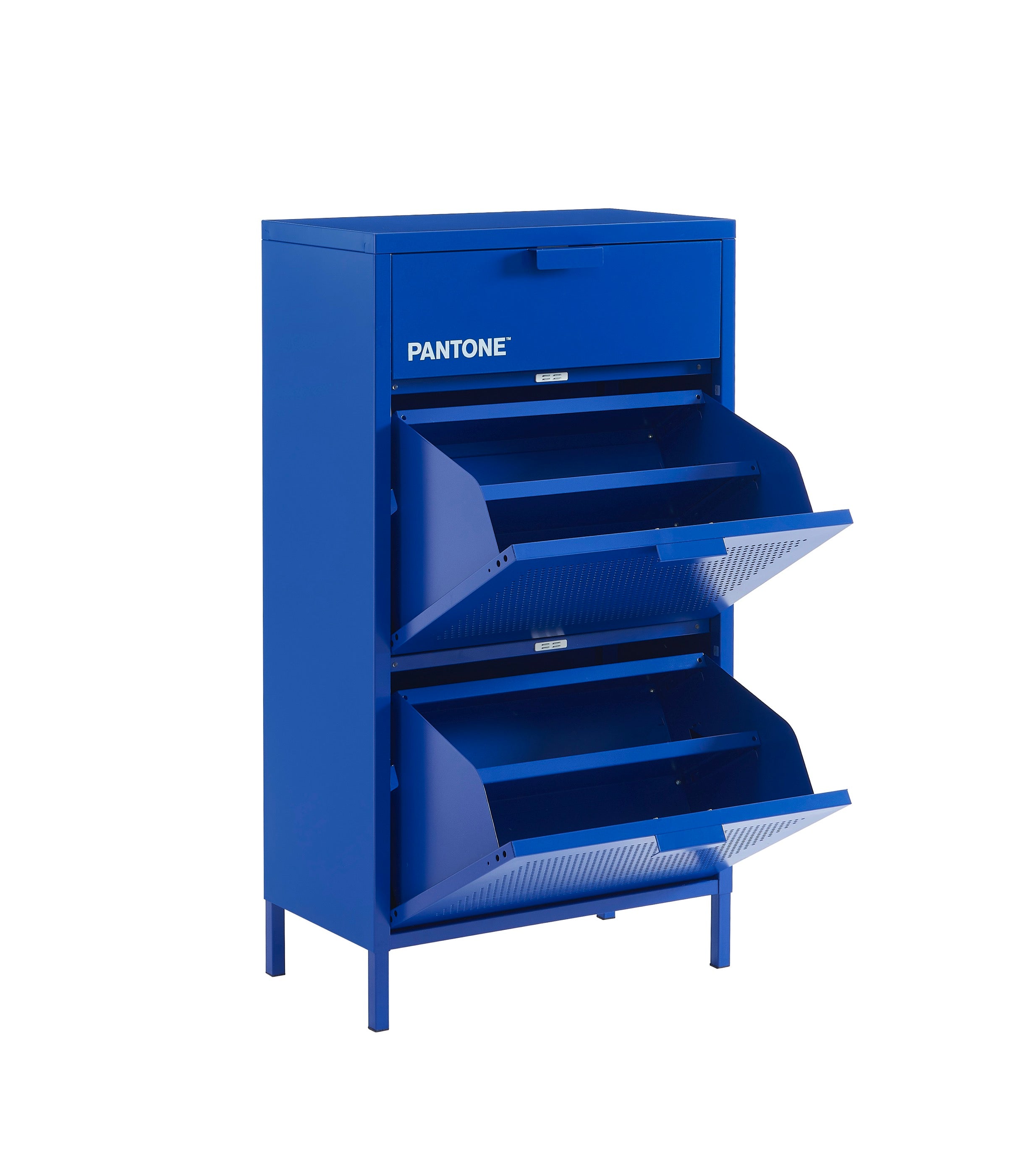 Meuble À Chaussures - Métal - Bleu Électrique
