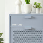 Shoe Cabinet - Metal - Gray Blue