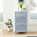Shoe Cabinet - Metal - Gray Blue