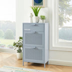 Shoe Cabinet - Metal - Gray Blue