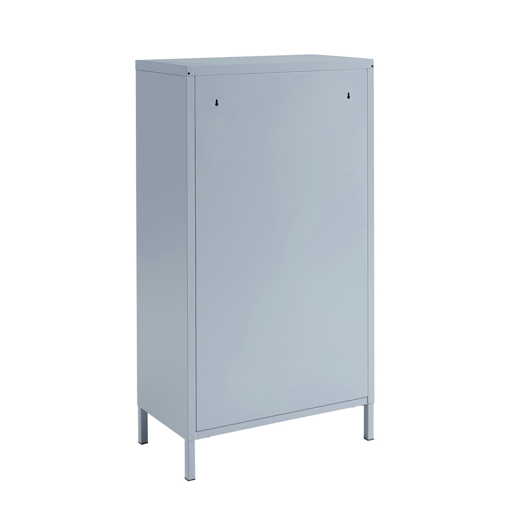 Shoe Cabinet - Metal - Gray Blue
