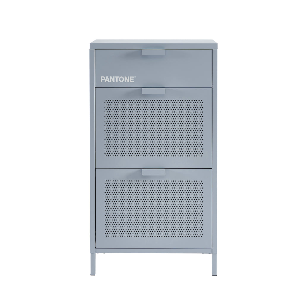 Shoe Cabinet - Metal - Gray Blue