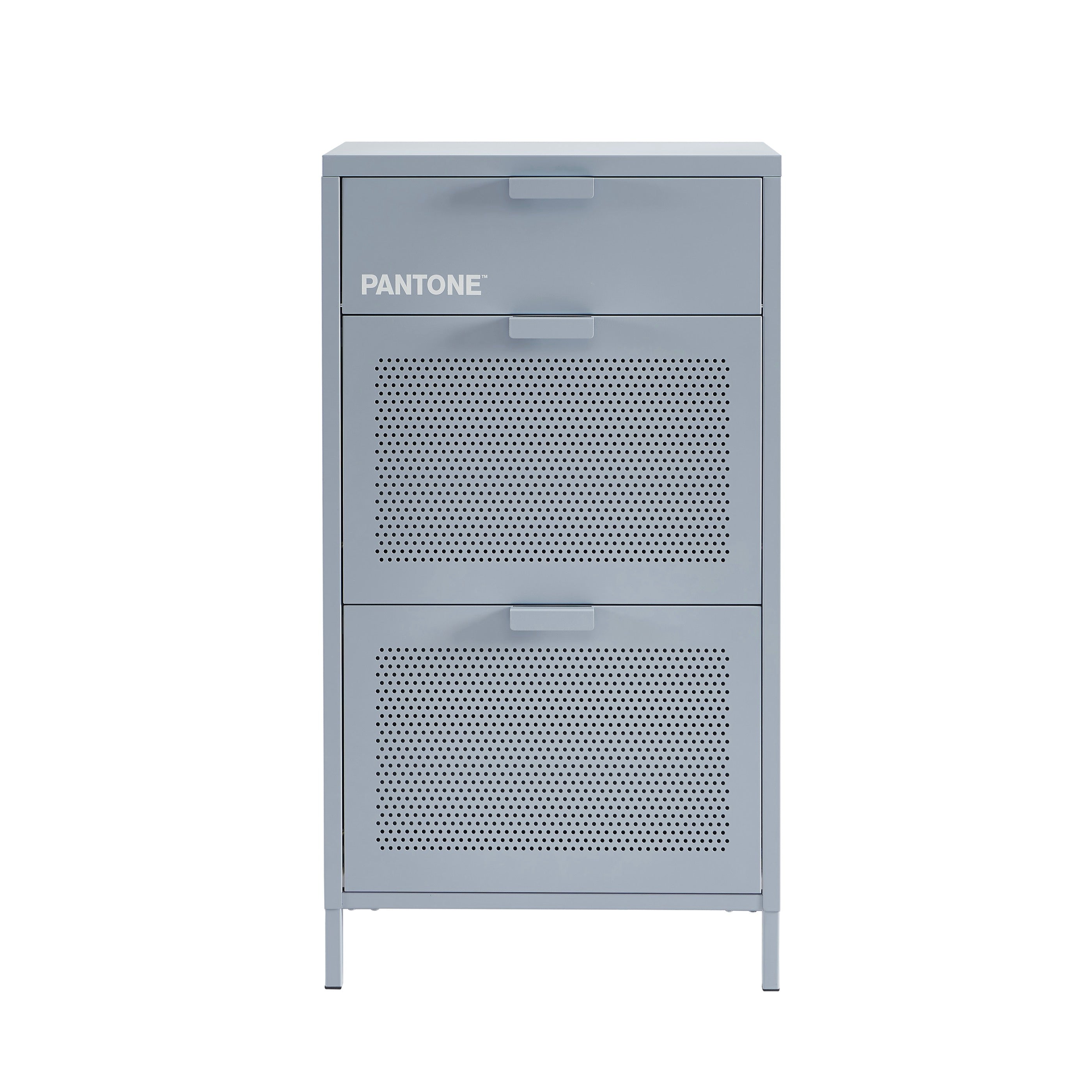 Shoe Cabinet - Metal - Gray Blue