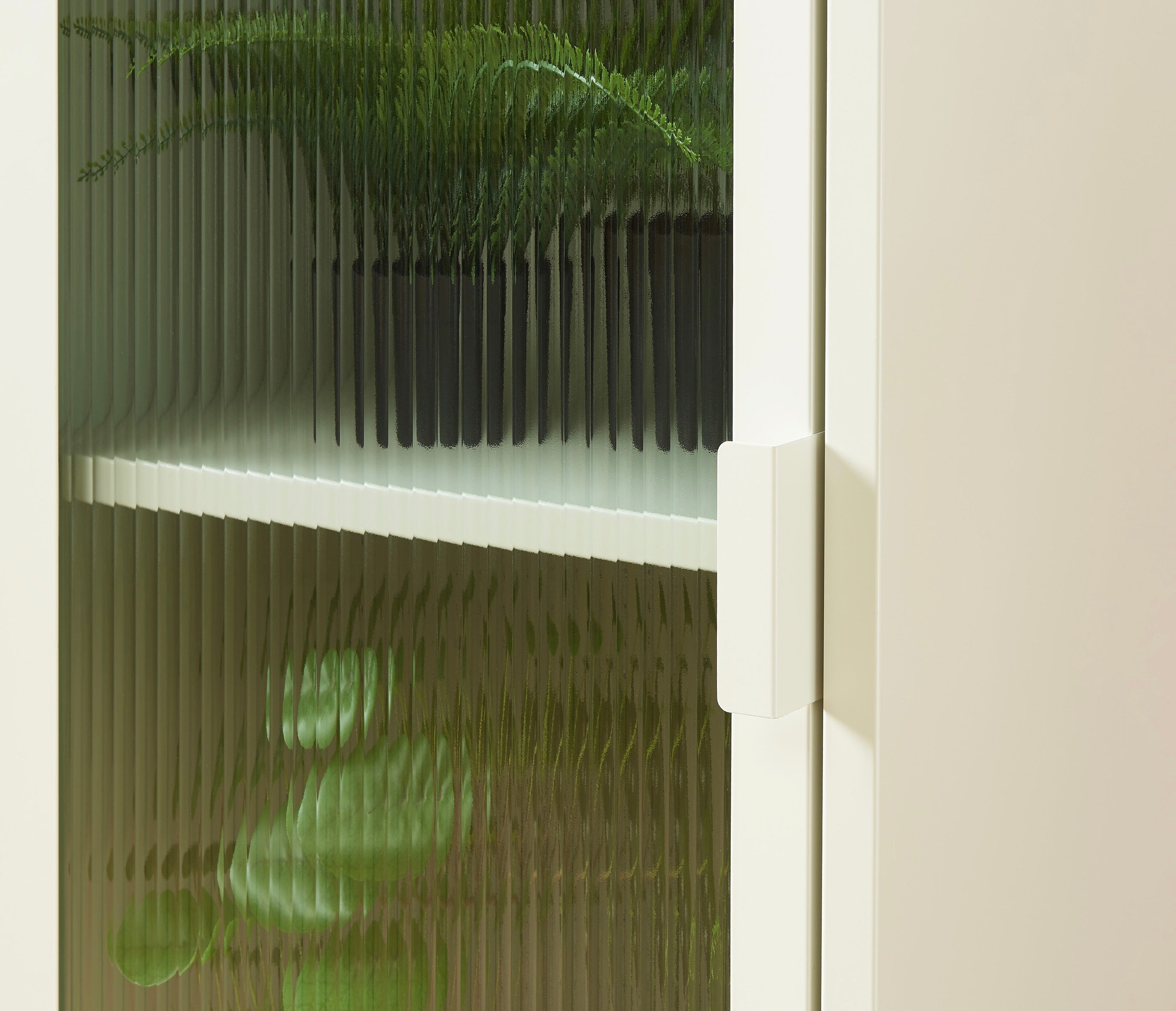 Vestiaire - Beige Sable - Porte En Verre Cannelé
