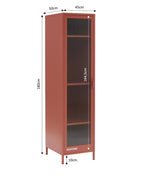 Cloakroom - Terracotta - Fluted Glass Door