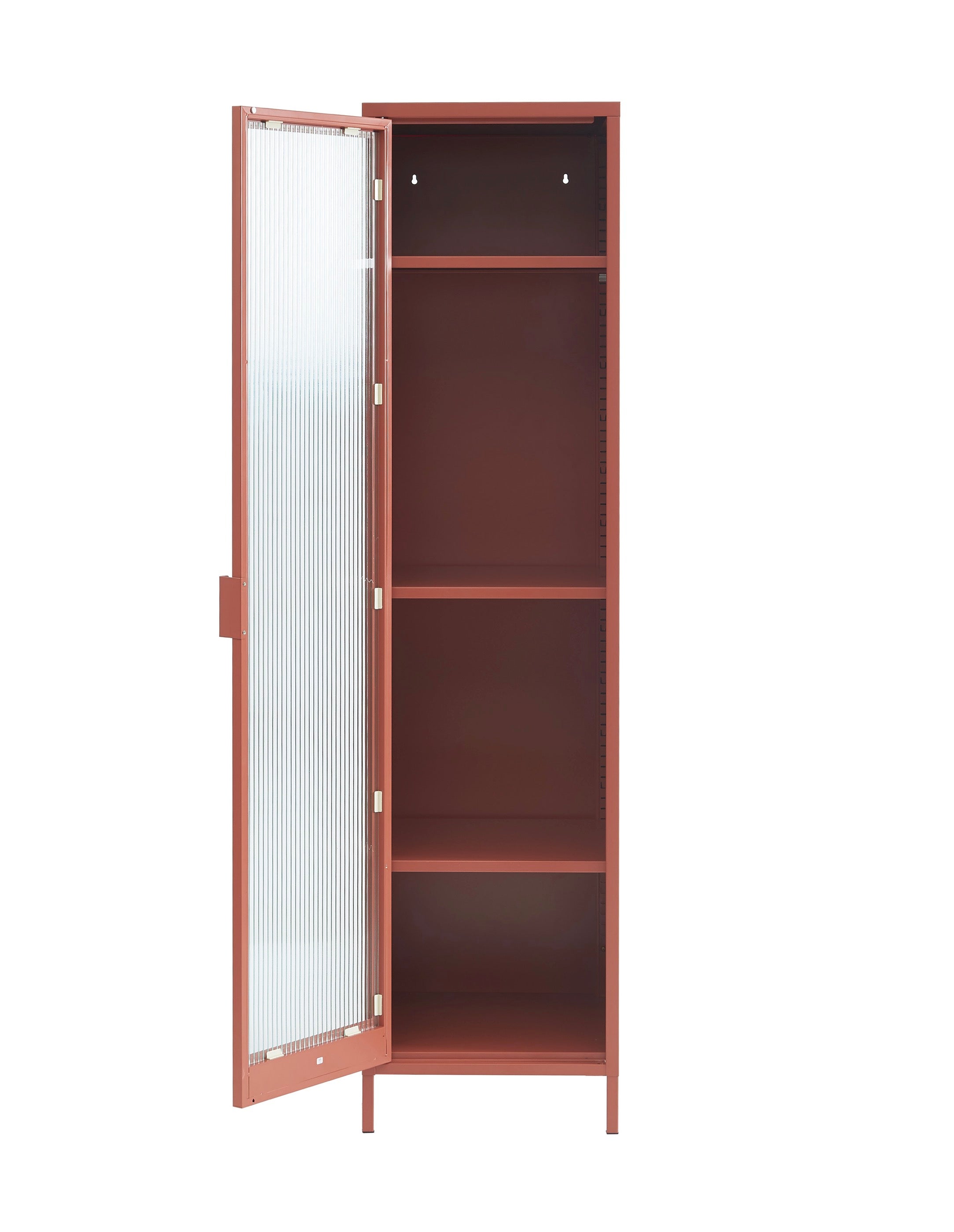 Cloakroom - Terracotta - Fluted Glass Door