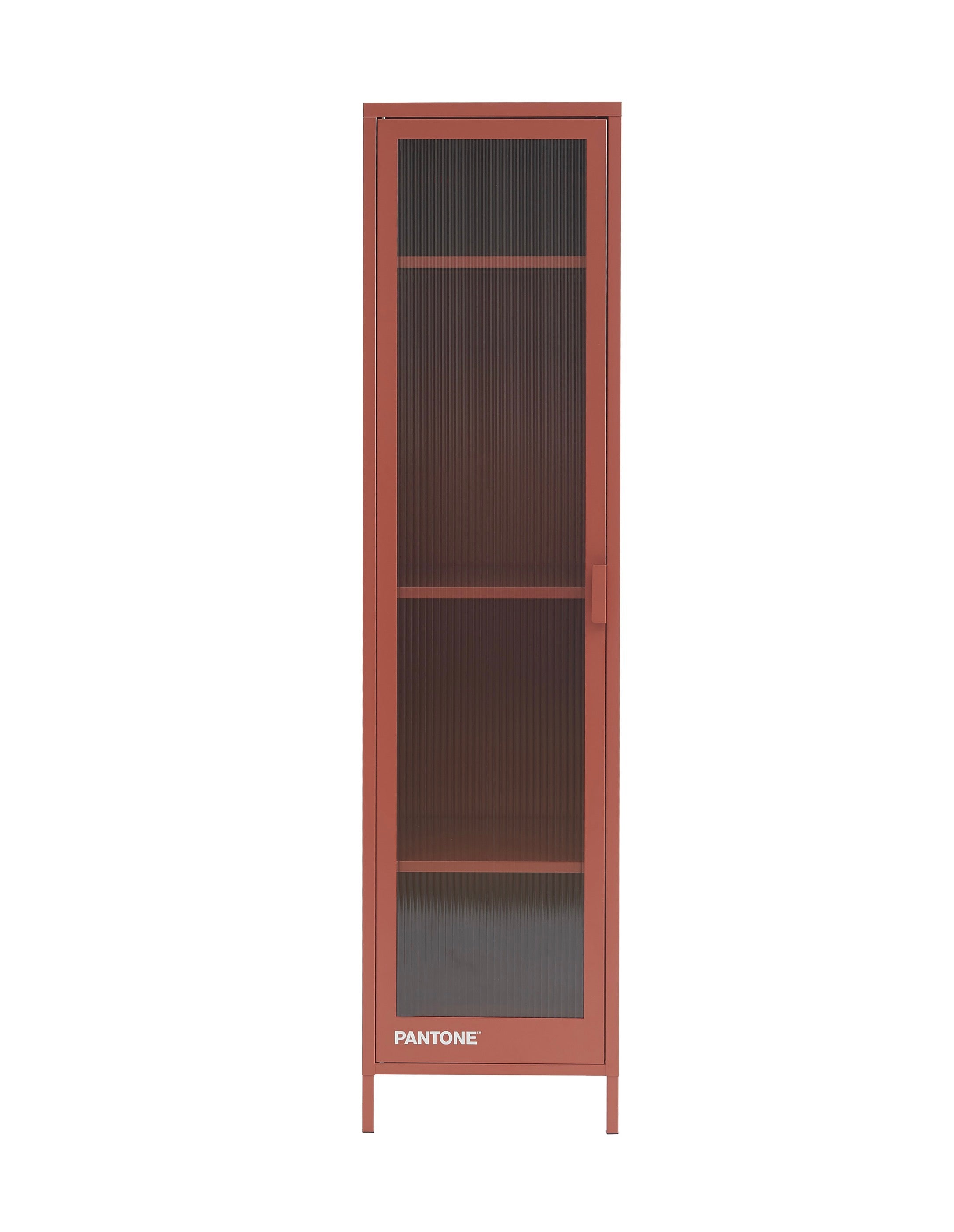 Cloakroom - Terracotta - Fluted Glass Door