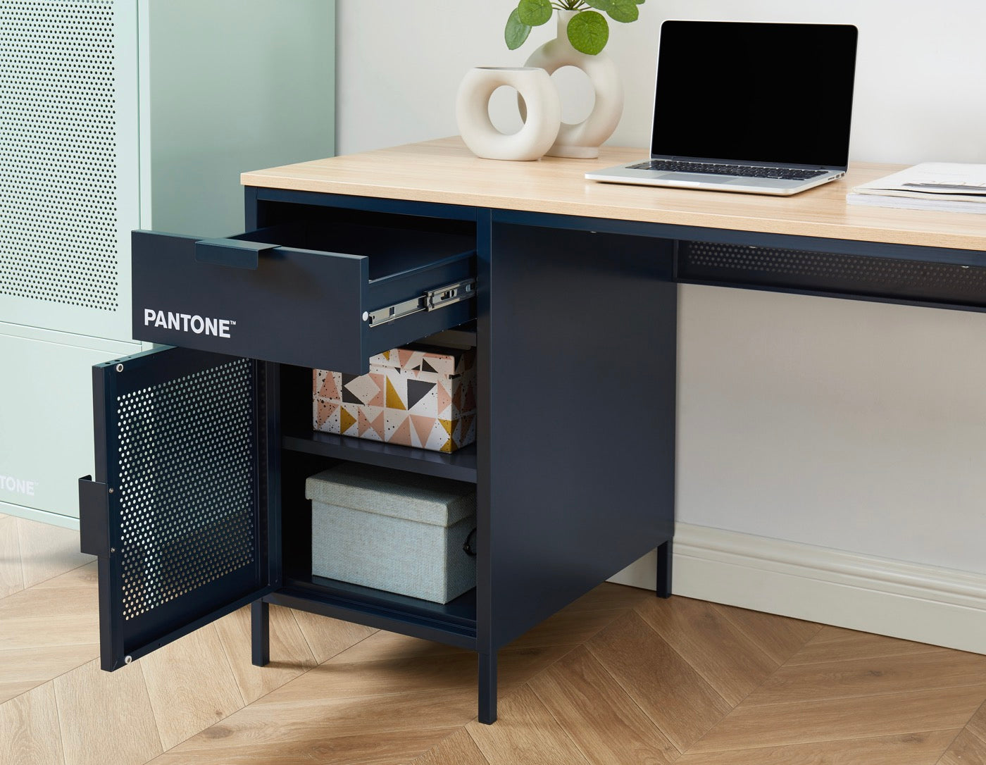 Bureau - Métal - Bleu Nuit