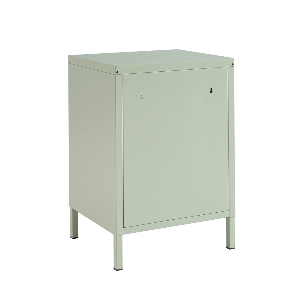 Bedside Table - Metal - Almond Green