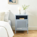 Table De Chevet - Métal - Gris Bleu