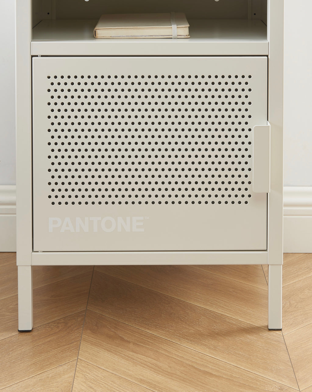 Bedside Table - Metal - Sand Beige