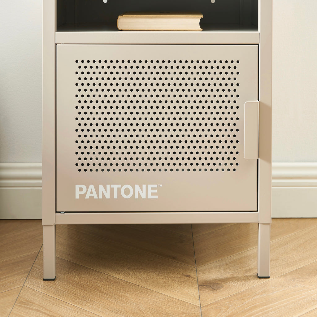 Bedside Table - Metal - Taupe