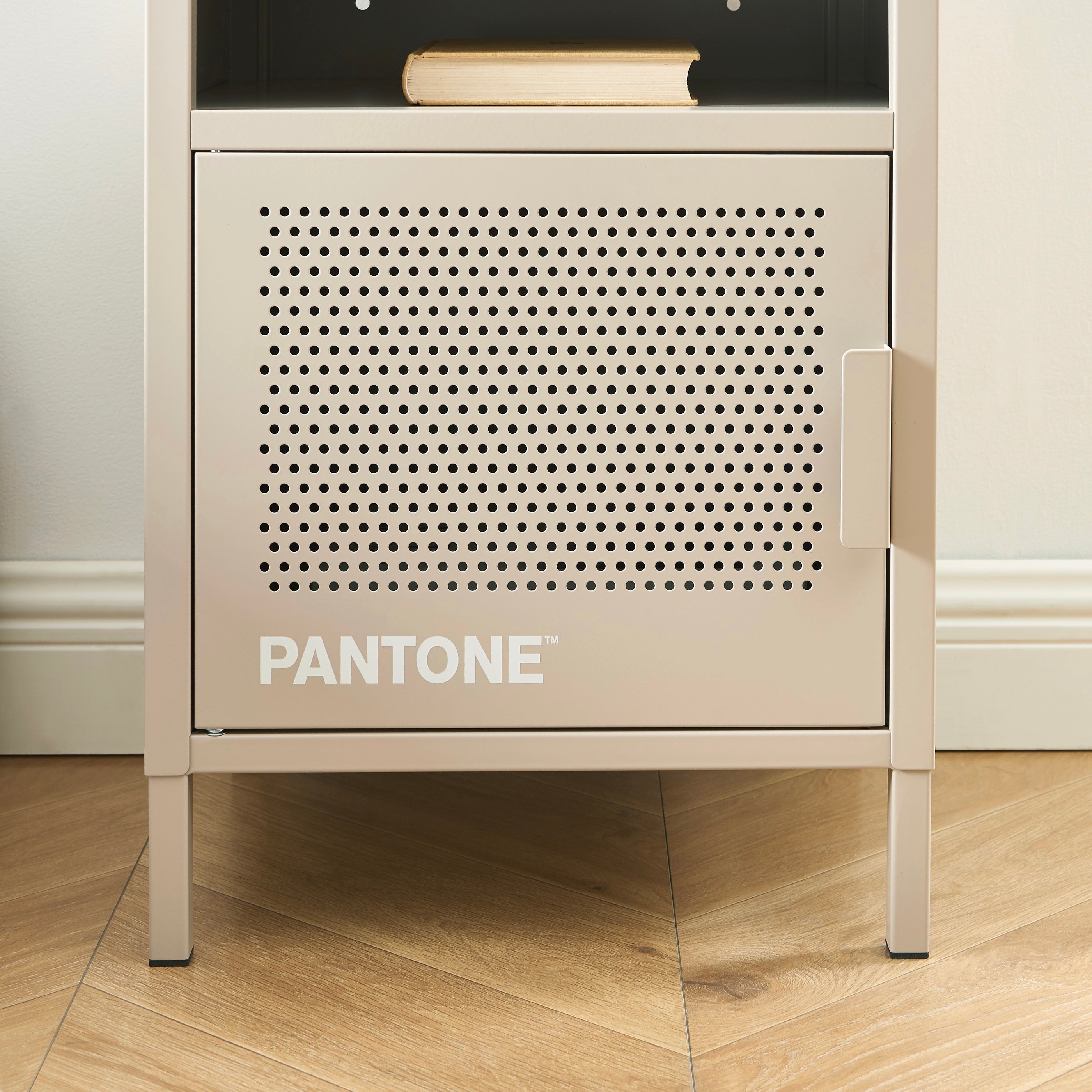 Bedside Table - Metal - Taupe