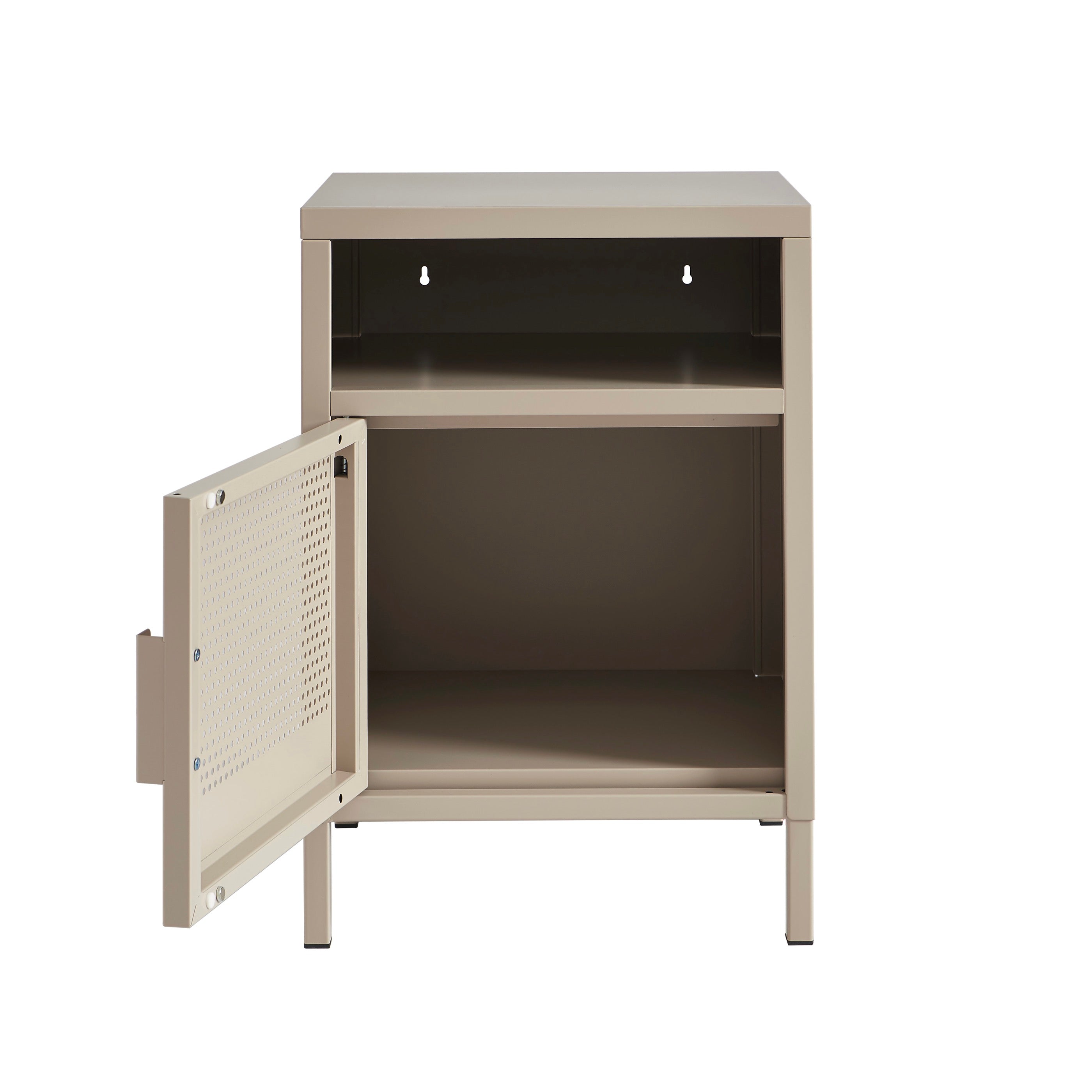 Bedside Table - Metal - Taupe