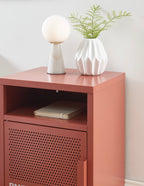 Table De Chevet - Métal - Terracotta