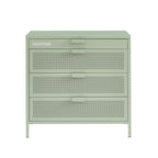 Chest of drawers - Metal - Almond Green - 4 Drawers
