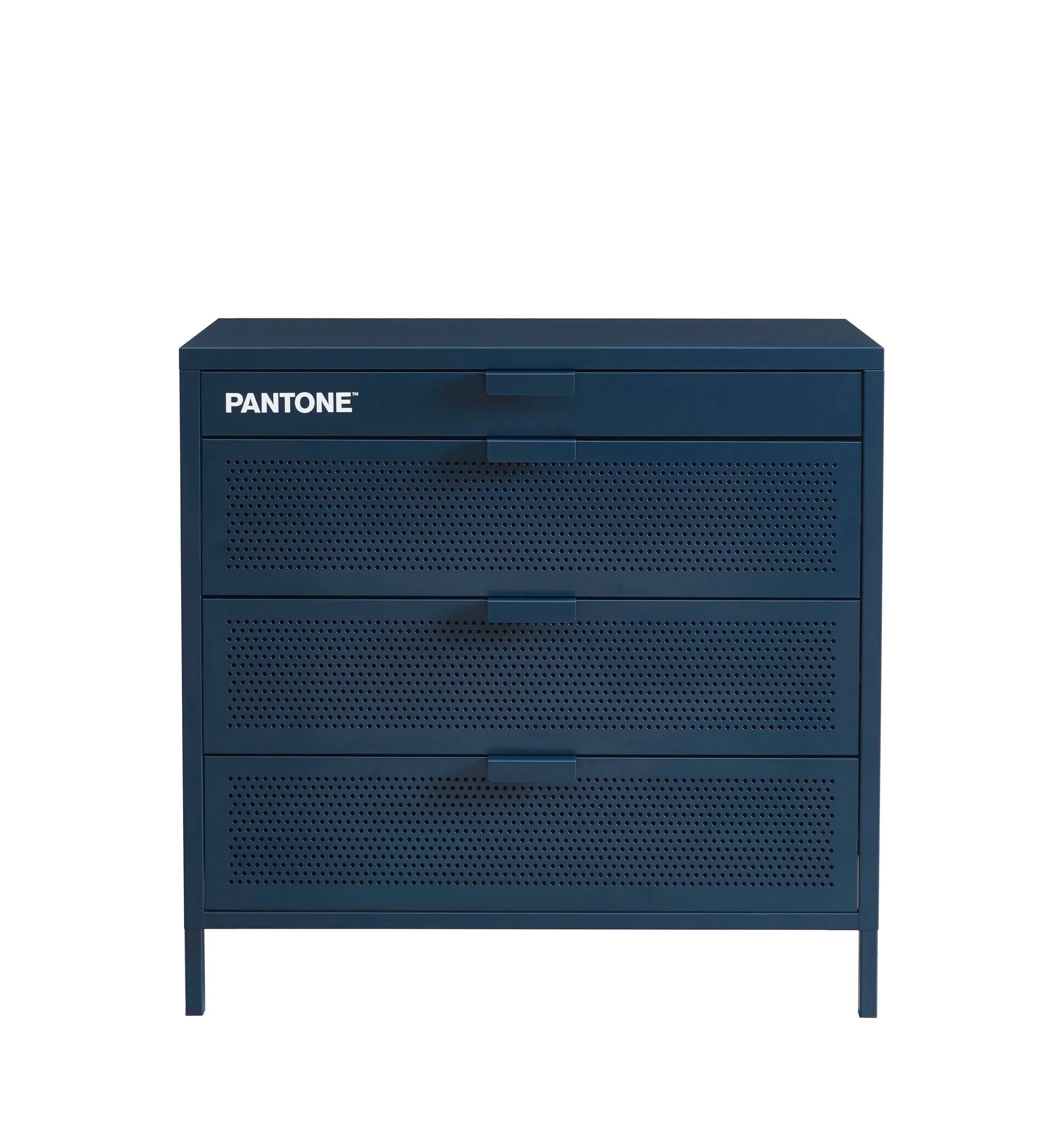 Commode - Métal - Bleu Nuit - 4 Tiroirs