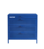 Commode - Métal - Bleu Électrique - 4 Tiroirs