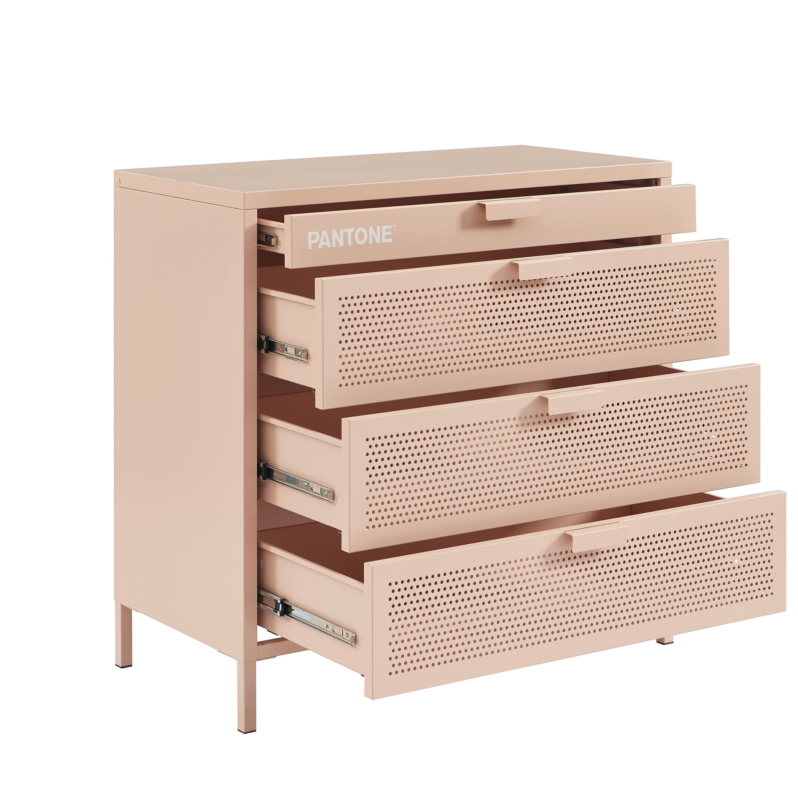 Commode - Métal - Rose Blush - 4 Tiroirs