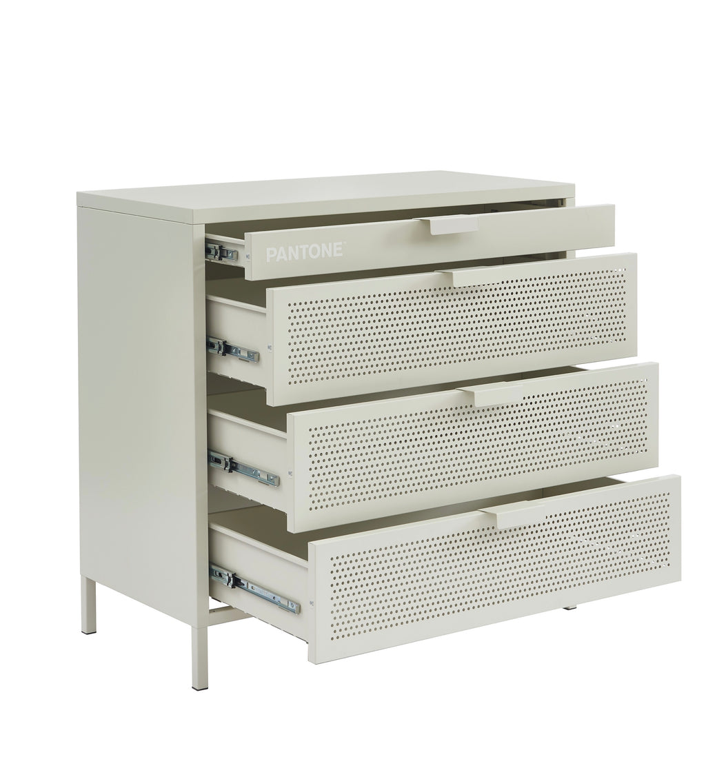 Commode - Métal - Beige Sable - 4 Tiroirs