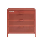 Chest of drawers - Metal - Terracotta - 4 Drawers