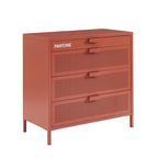 Chest of drawers - Metal - Terracotta - 4 Drawers