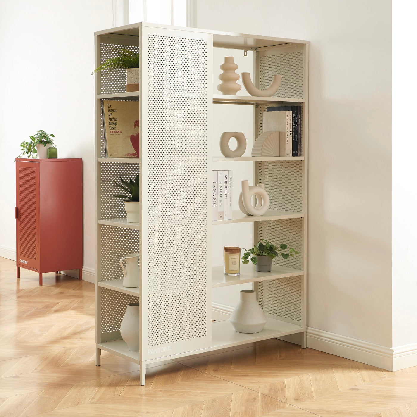 Bibliothèque - Métal - Beige Sable