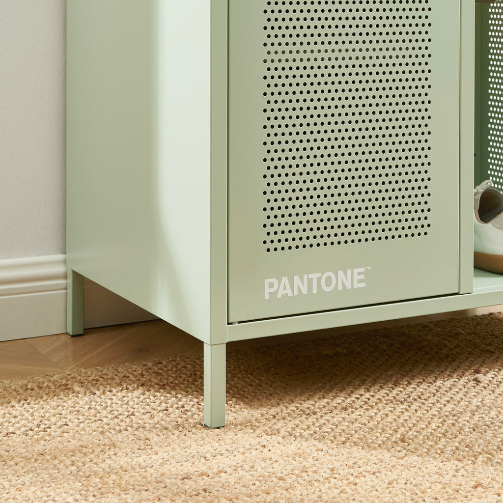 Cloakroom - Metal - Almond Green With Wardrobe