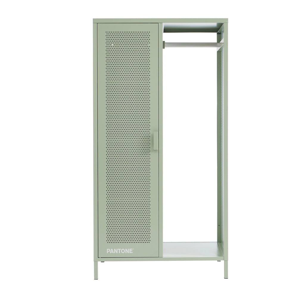 Cloakroom - Metal - Almond Green With Wardrobe