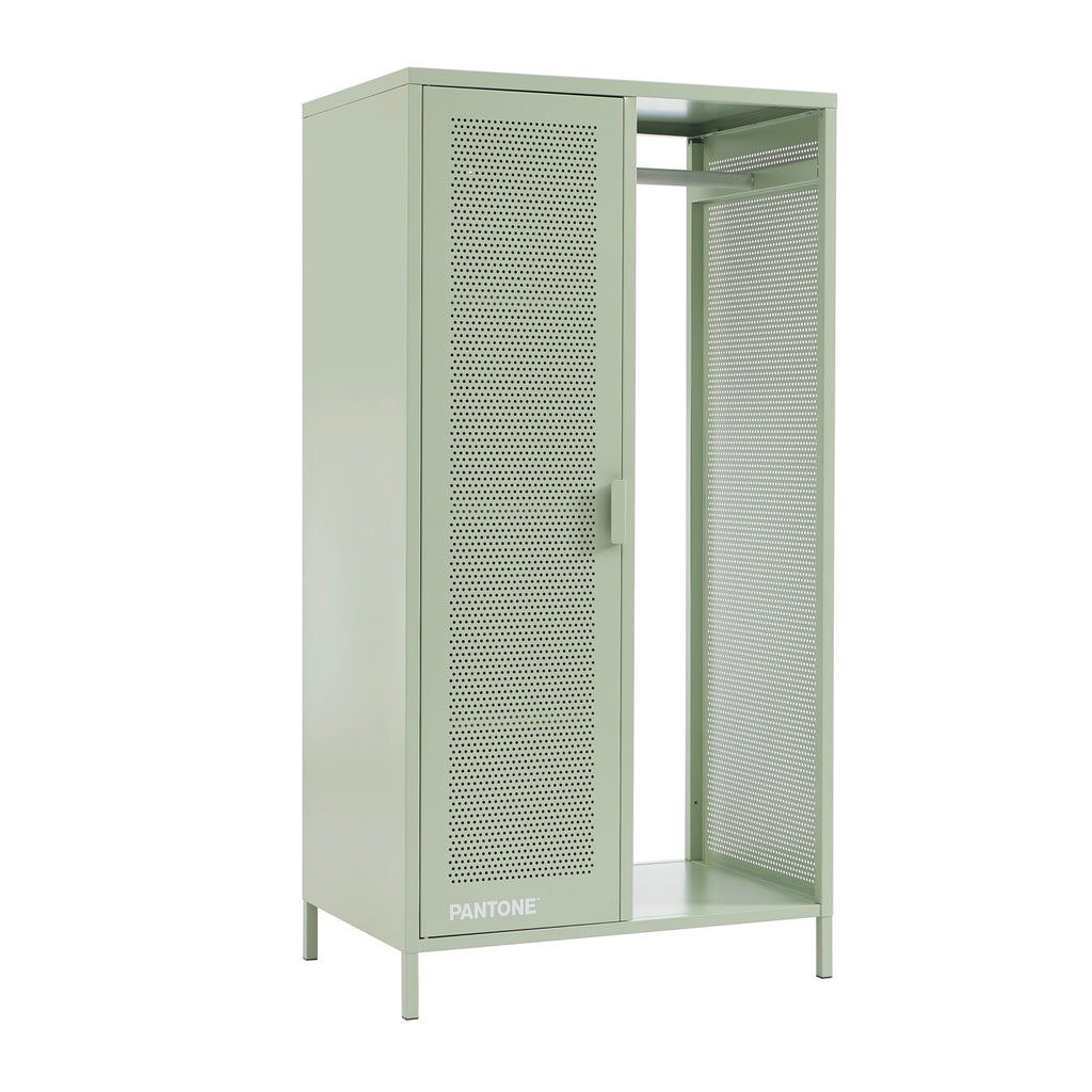Cloakroom - Metal - Almond Green With Wardrobe