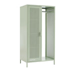 Cloakroom - Metal - Almond Green With Wardrobe
