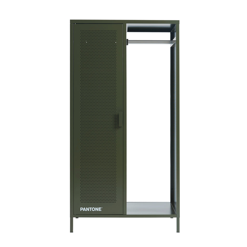 Guardarropa Con Armario - Metal - Verde Oliva