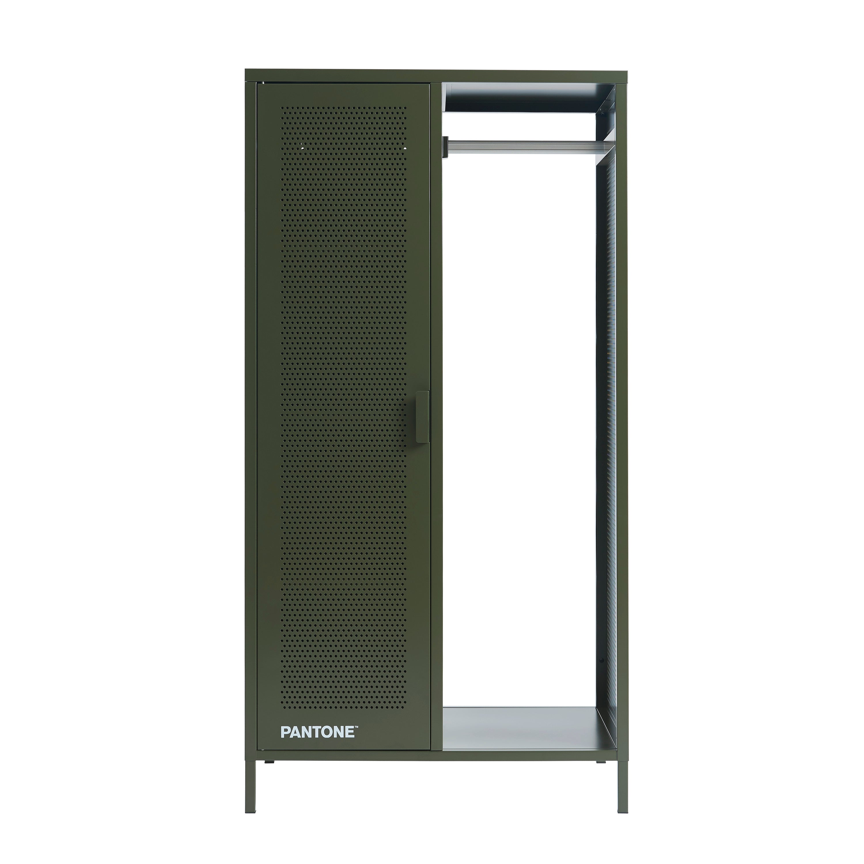 Guardarropa Con Armario - Metal - Verde Oliva
